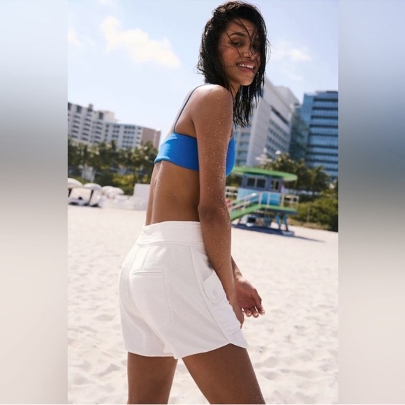 New Free People Movement Timko Shorts Sweat Loose Baggy Slouchy White Medium - Picture 10 of 12